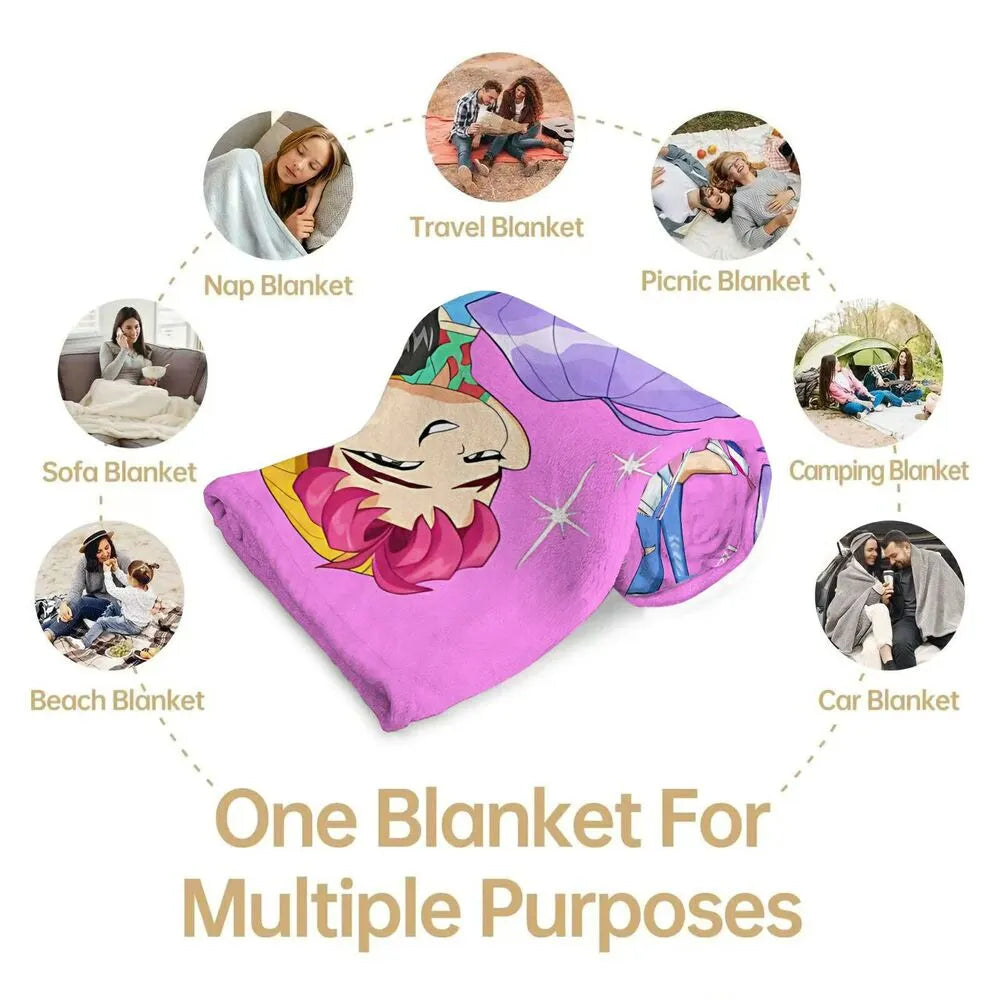 K-POP Demon Hunters Inspired SAJA Boys Anime Characters Multipurpose Throw Blanket