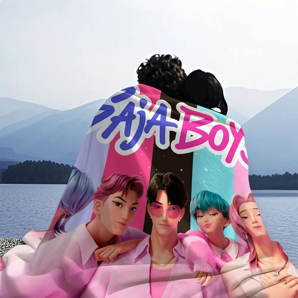 K-POP Demon Hunters Inspired SAJA Boys Anime Characters Multipurpose Throw Blanket