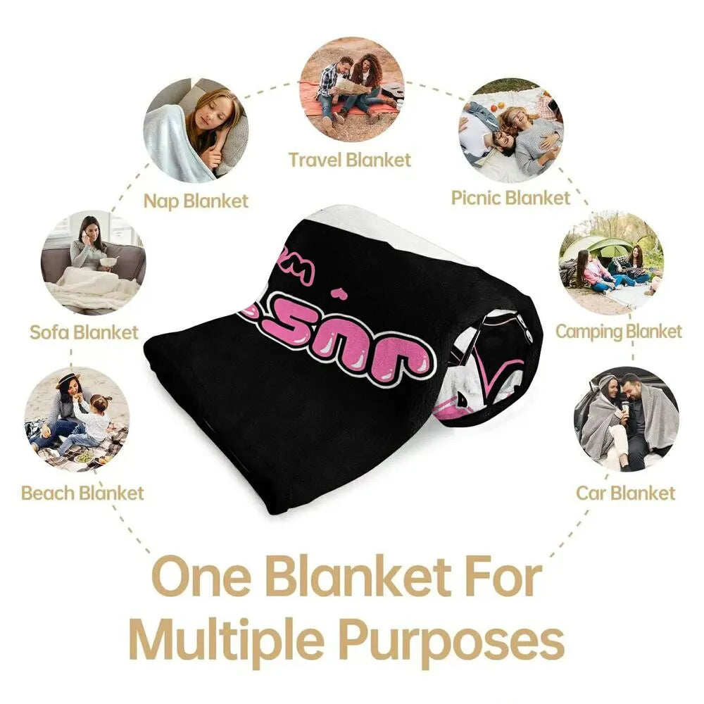 K-POP Demon Hunters Inspired “Just A Girl Who Loves K-POP” Multipurpose Throw Blanket