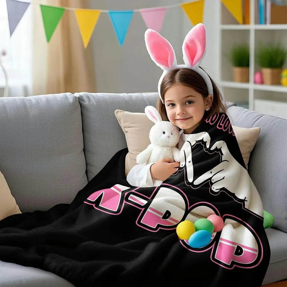 K-POP Demon Hunters Inspired “Just A Girl Who Loves K-POP” Multipurpose Throw Blanket