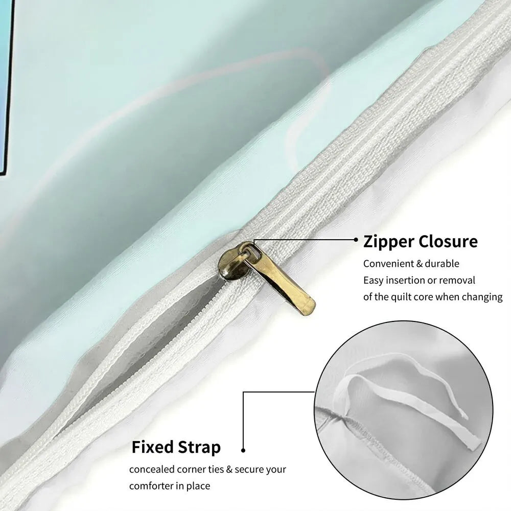 K-POP Demon Hunters Pastel Collage Anime Group Bedding Set