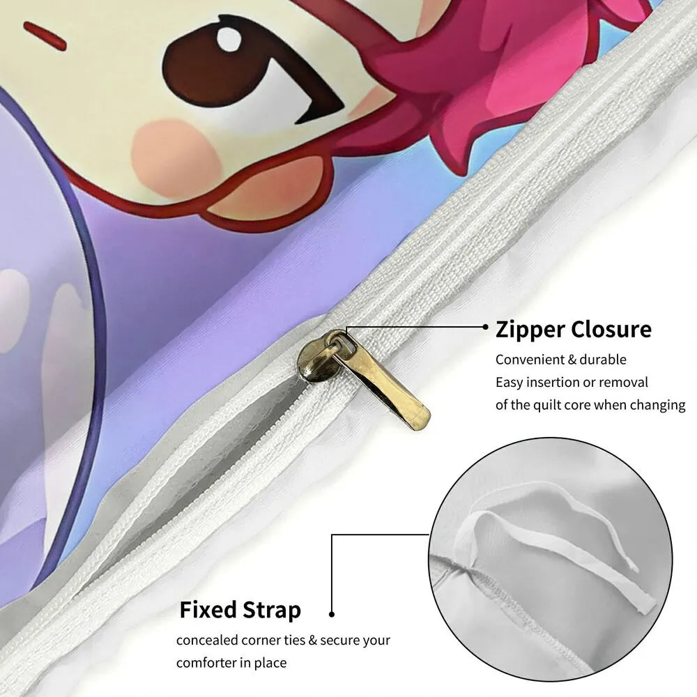 K-POP Demon Hunters Saja Boys Cartoon Bedding Set Duvet Cover and Pillowcases