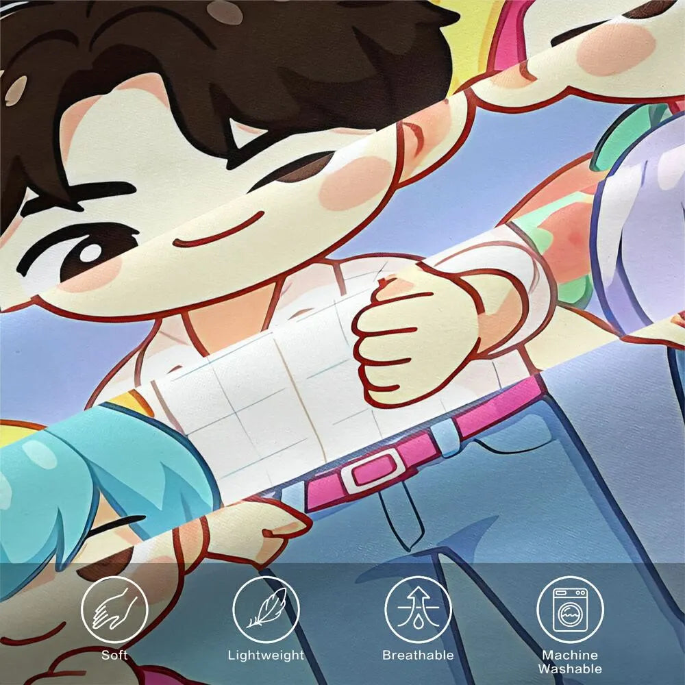 K-POP Demon Hunters Saja Boys Cartoon Bedding Set Duvet Cover and Pillowcases