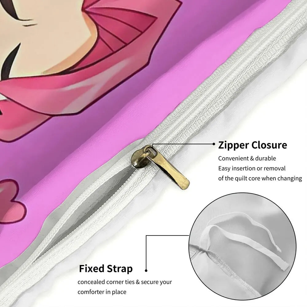 K-POP Demon Hunters Style Saja Boys Chibi Anime Boy Group Bedding Set