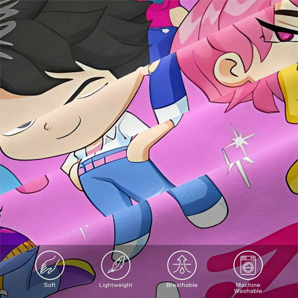 K-POP Demon Hunters Style Saja Boys Chibi Anime Boy Group Bedding Set