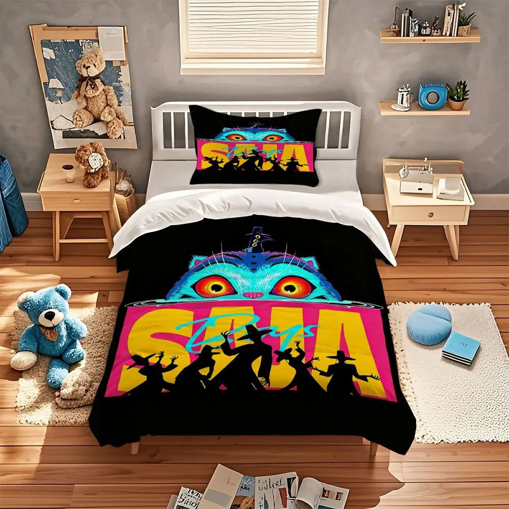 K-POP Demon Hunters Style Saja Boys Graphic Bedding Set