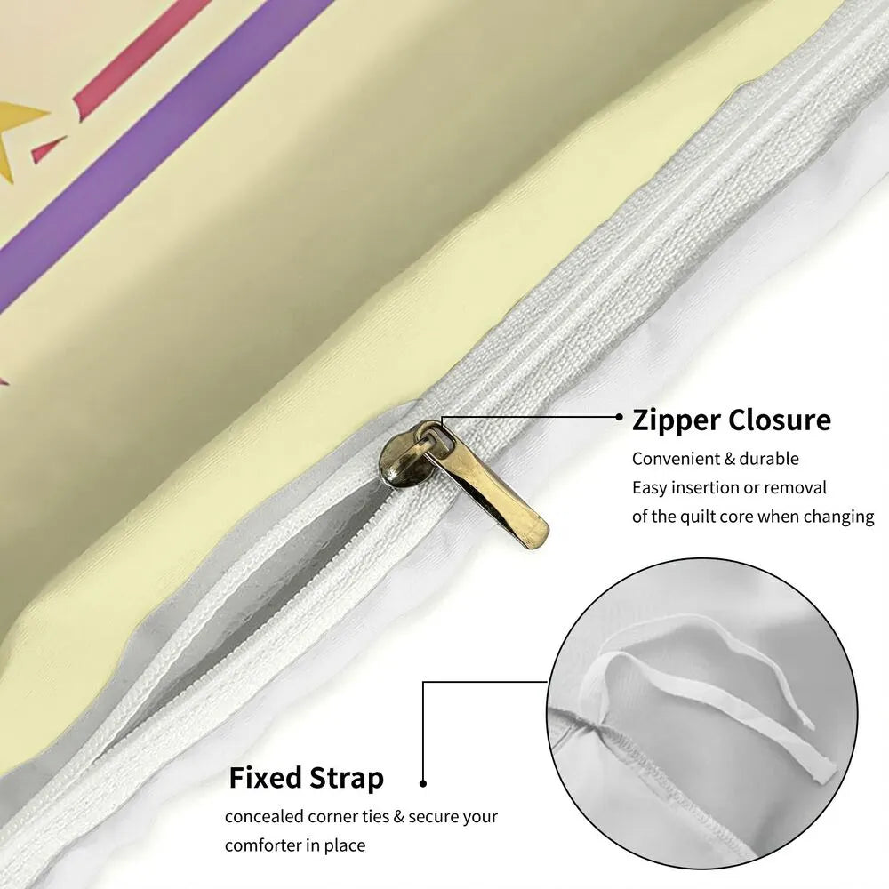 K-POP Demon Hunters Style Saja Boys Retro Anime Boy Group Bedding Set