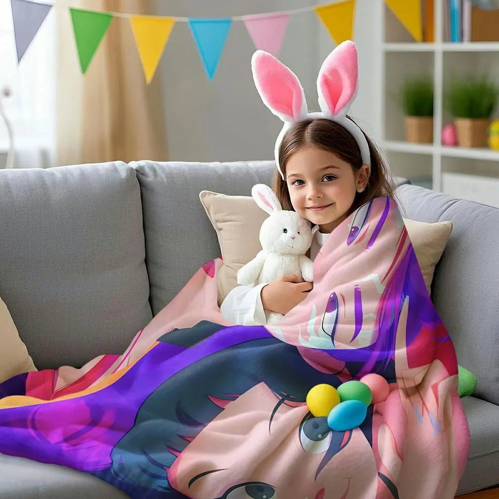 K-POP Demon Hunters Vibrant Cartoon Characters Multipurpose Throw Blanket