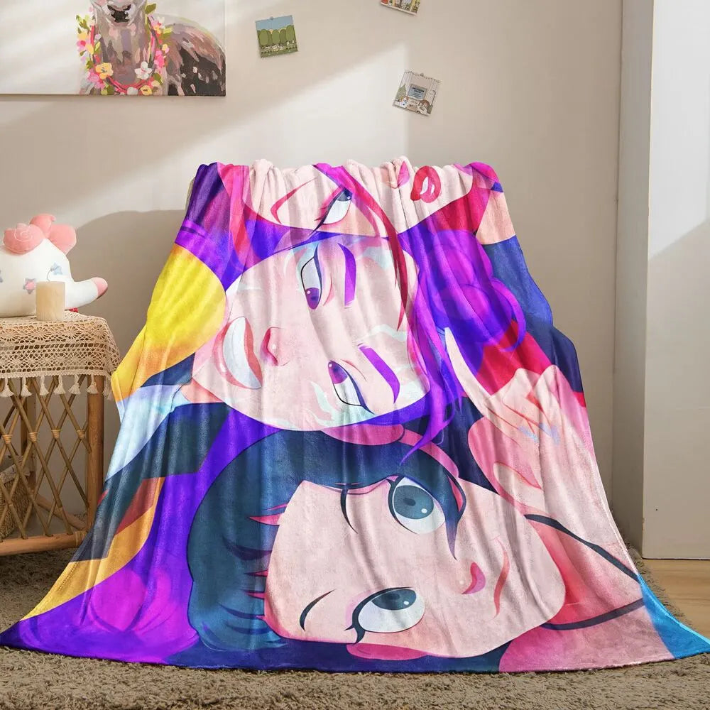 K-POP Demon Hunters Vibrant Cartoon Characters Multipurpose Throw Blanket