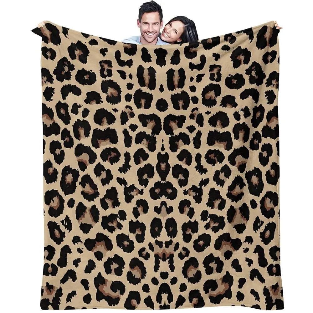 Leopard Print Multipurpose Throw Blanket