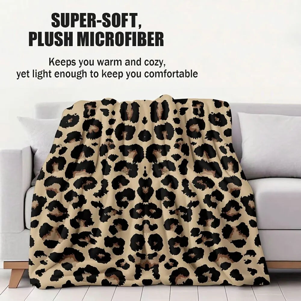 Leopard Print Multipurpose Throw Blanket