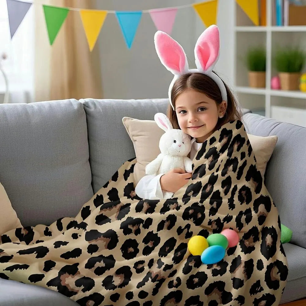 Leopard Print Multipurpose Throw Blanket