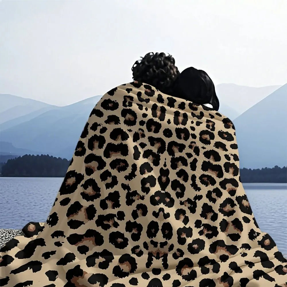 Leopard Print Multipurpose Throw Blanket