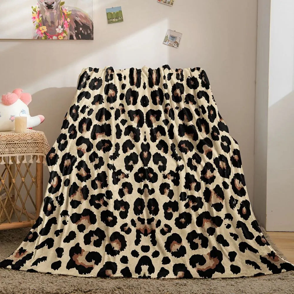 Leopard Print Multipurpose Throw Blanket