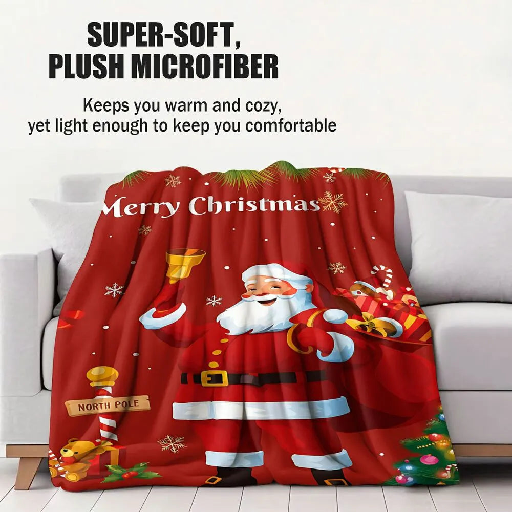 Merry Christmas Santa Claus Multipurpose Throw Blanket