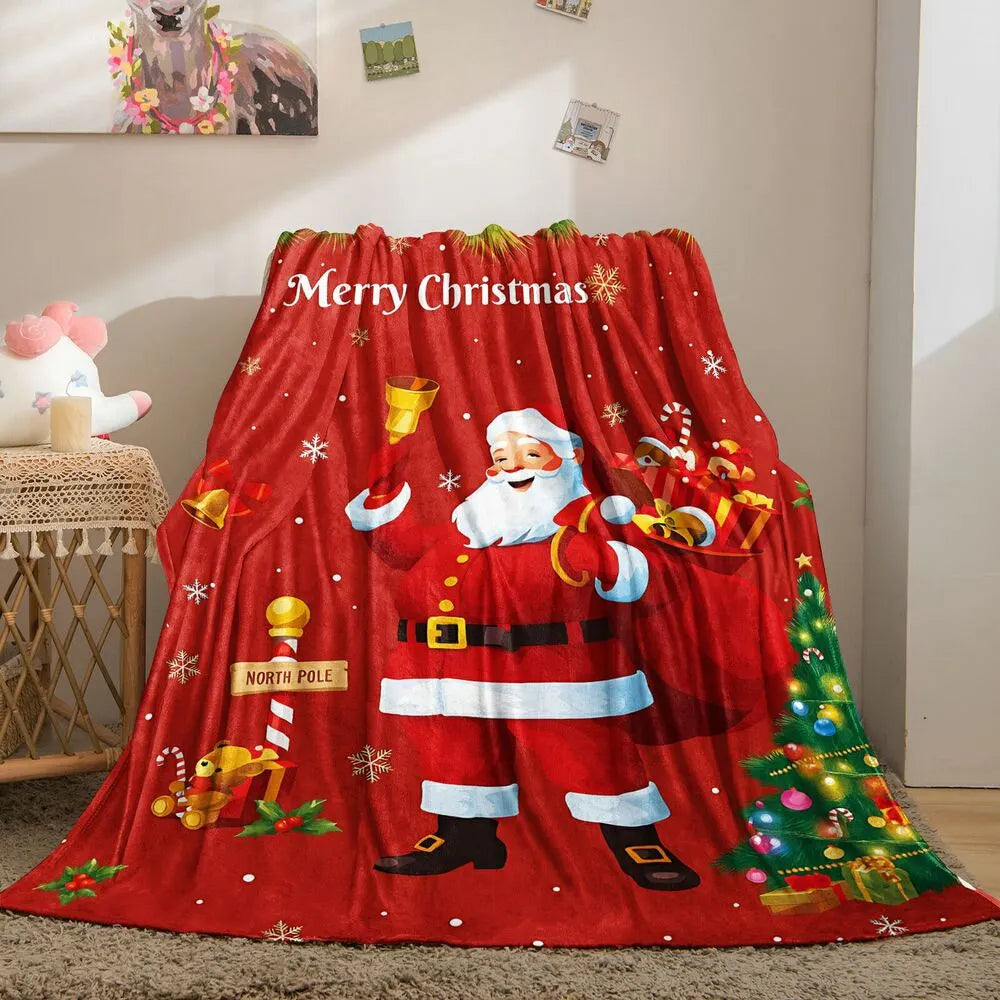 Merry Christmas Santa Claus Multipurpose Throw Blanket