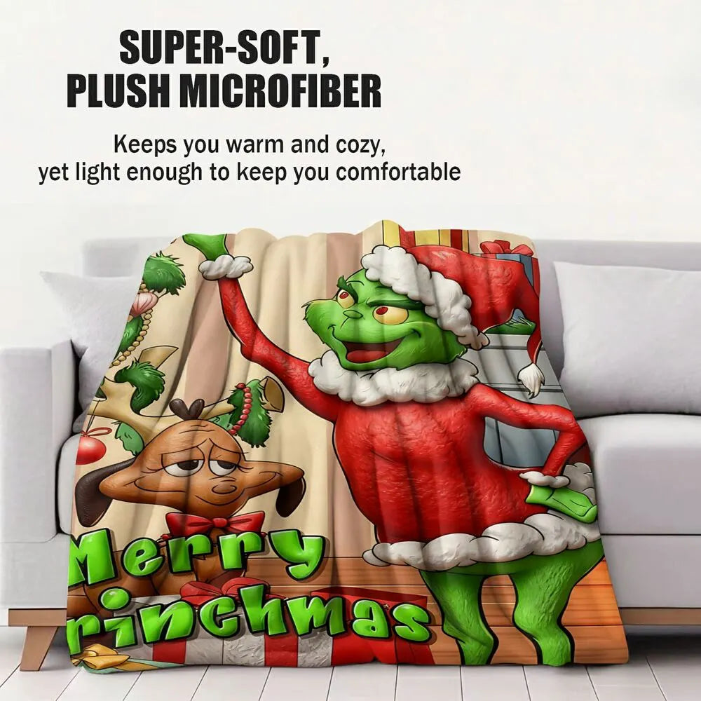 Merry Grinchmas The Grinch Multipurpose Throw Blanket