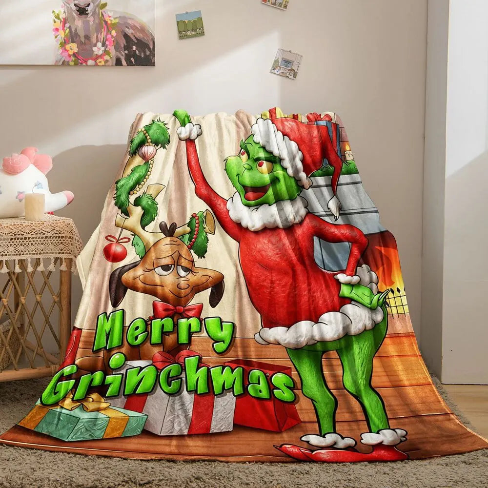 Merry Grinchmas The Grinch Multipurpose Throw Blanket