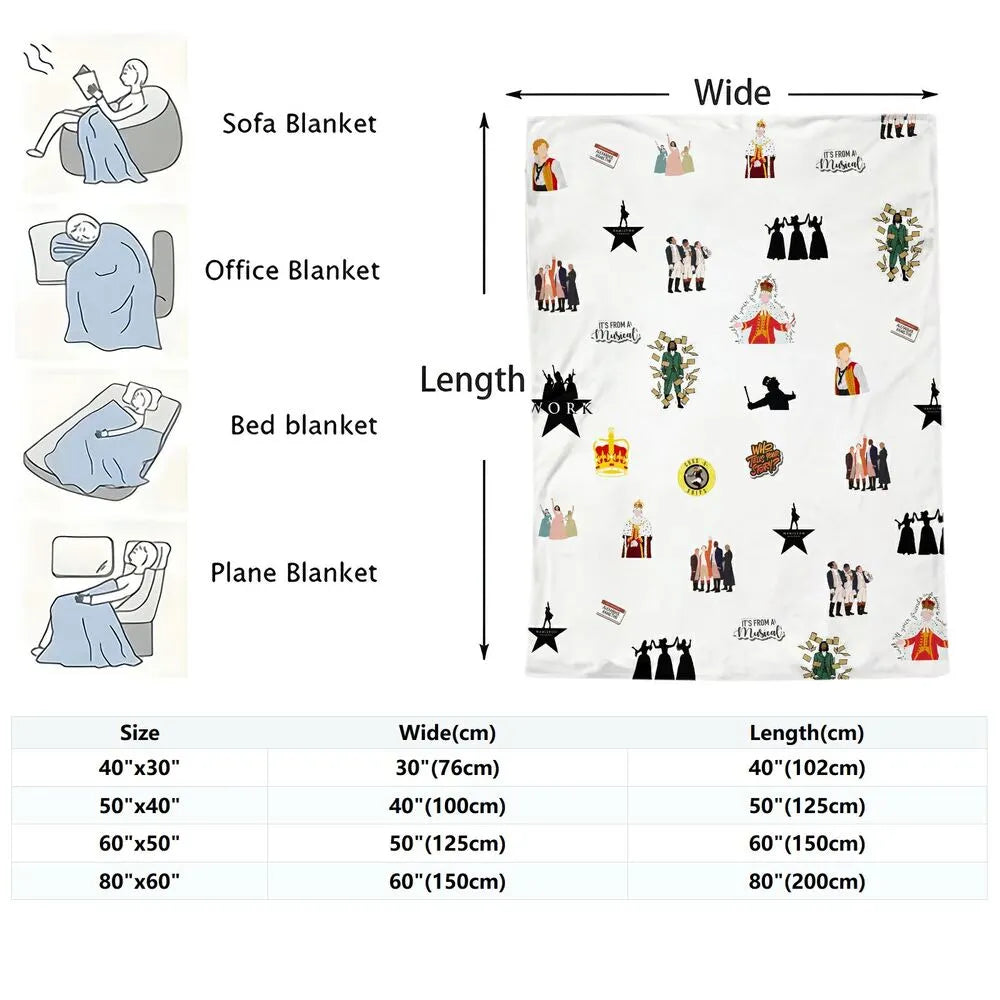 Musical Themed Multipurpose Throw Blanket