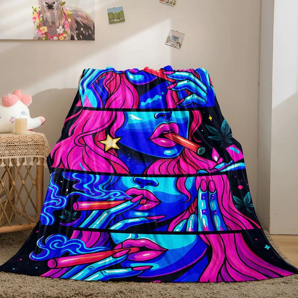 Neon Pop Art Style Multipurpose Throw Blanket