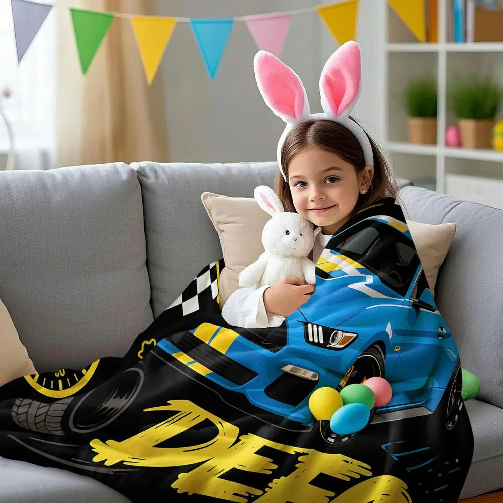 Racing Car "DEFO" Multipurpose Throw Blanket