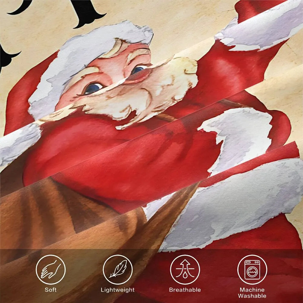 Retro Santa Milk Christmas Gift Duvet Cover Set Kids Bedding Set