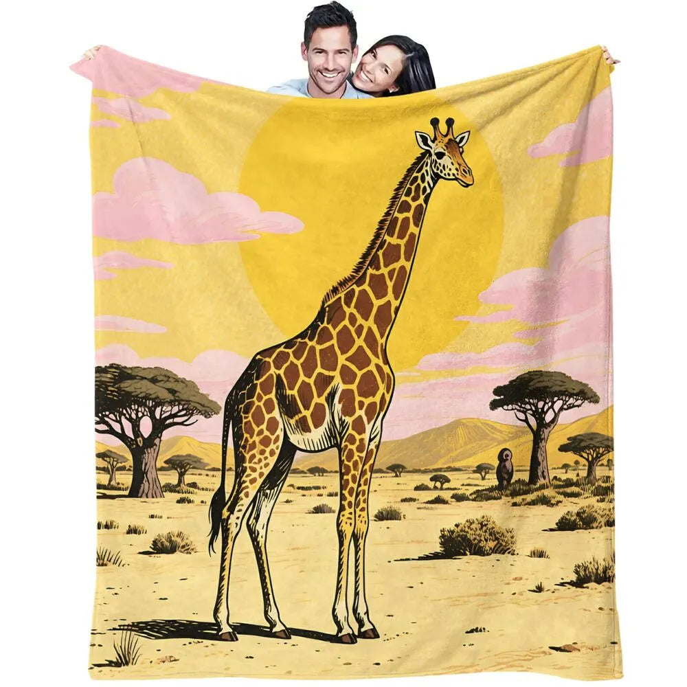 Safari Giraffe Multipurpose Throw Blanket