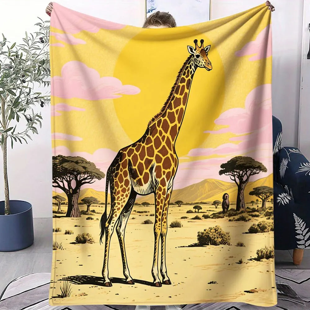 Safari Giraffe Multipurpose Throw Blanket