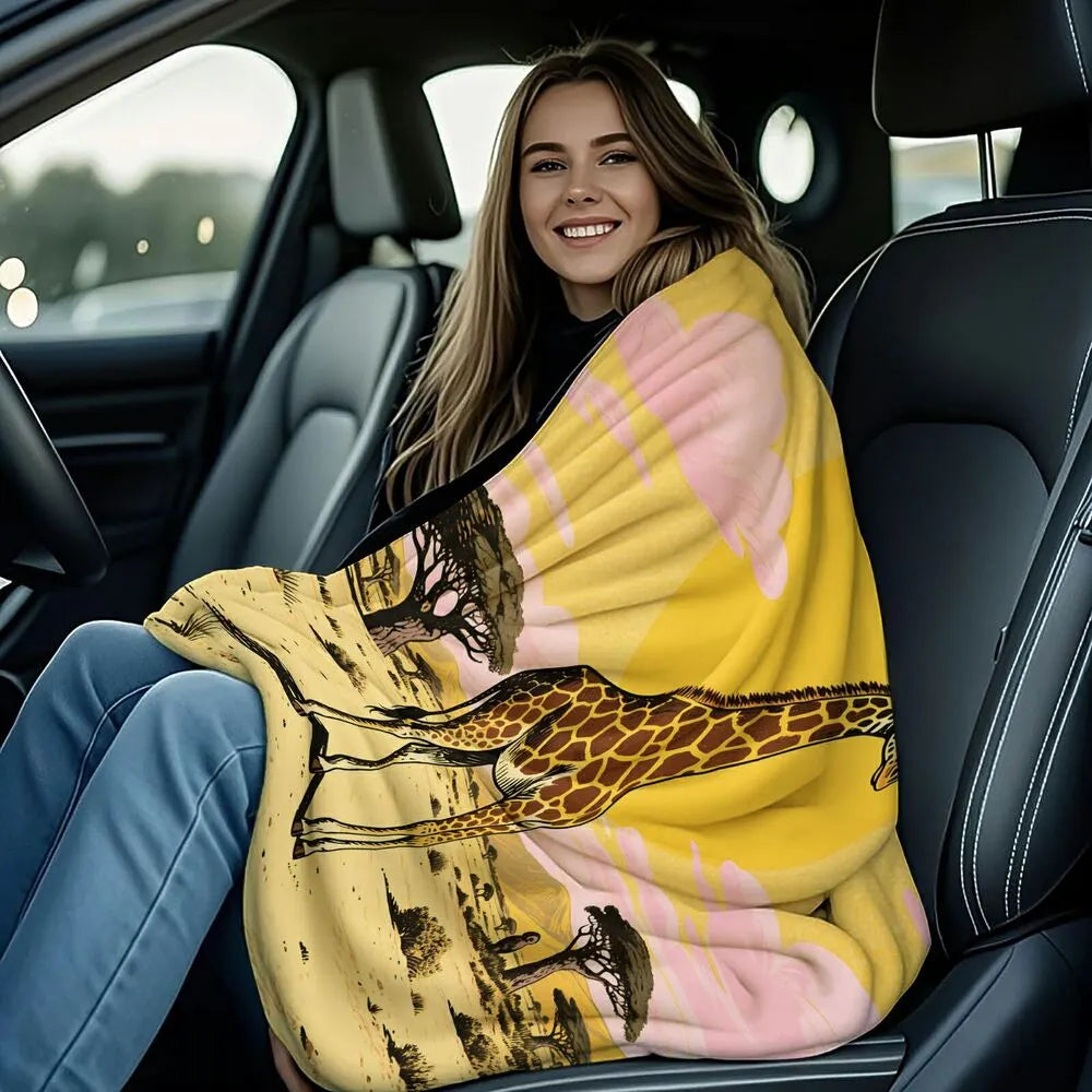 Safari Giraffe Multipurpose Throw Blanket