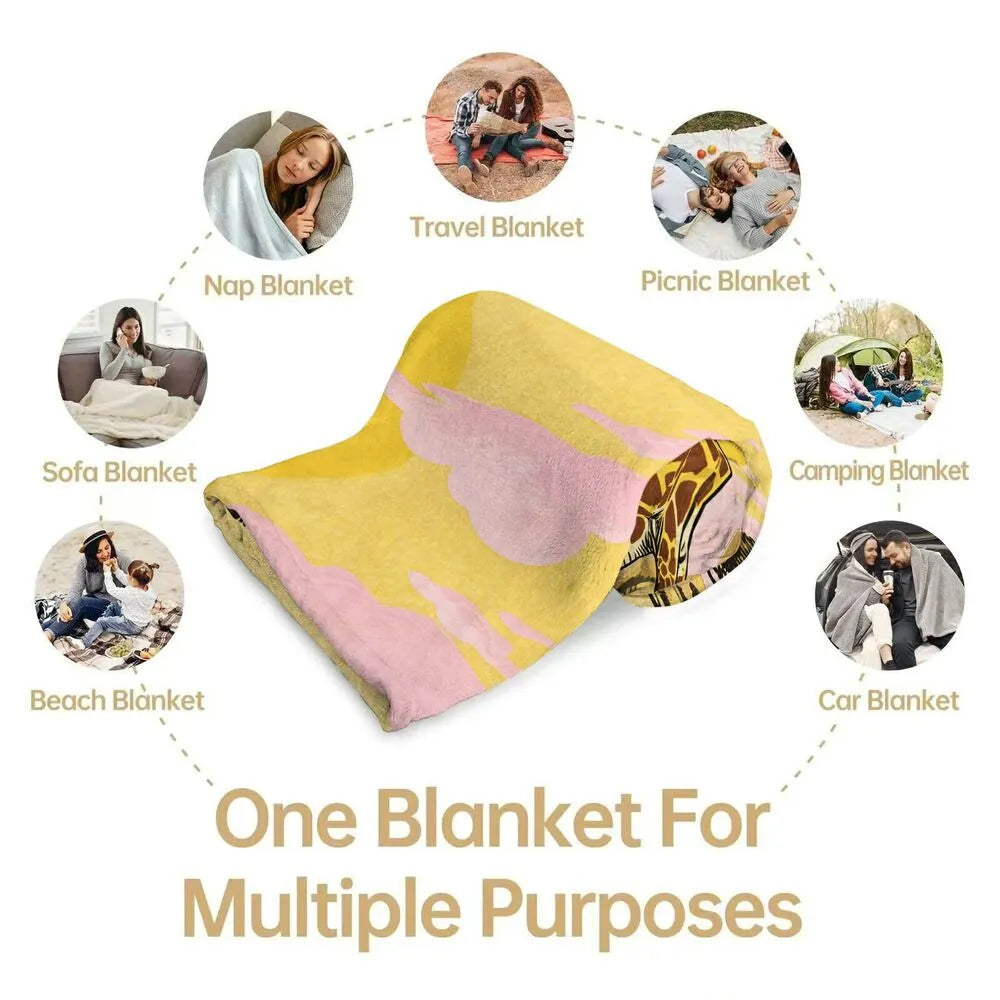 Safari Giraffe Multipurpose Throw Blanket
