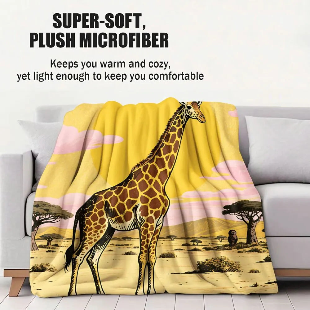 Safari Giraffe Multipurpose Throw Blanket