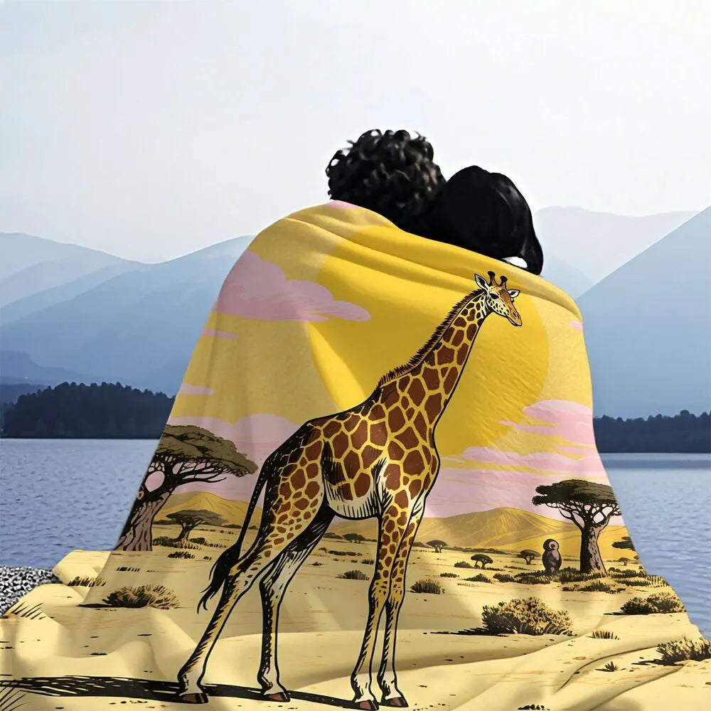 Safari Giraffe Multipurpose Throw Blanket