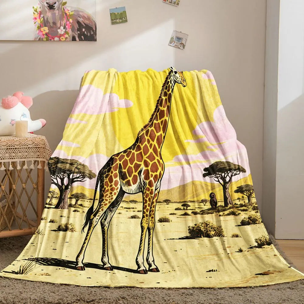 Safari Giraffe Multipurpose Throw Blanket
