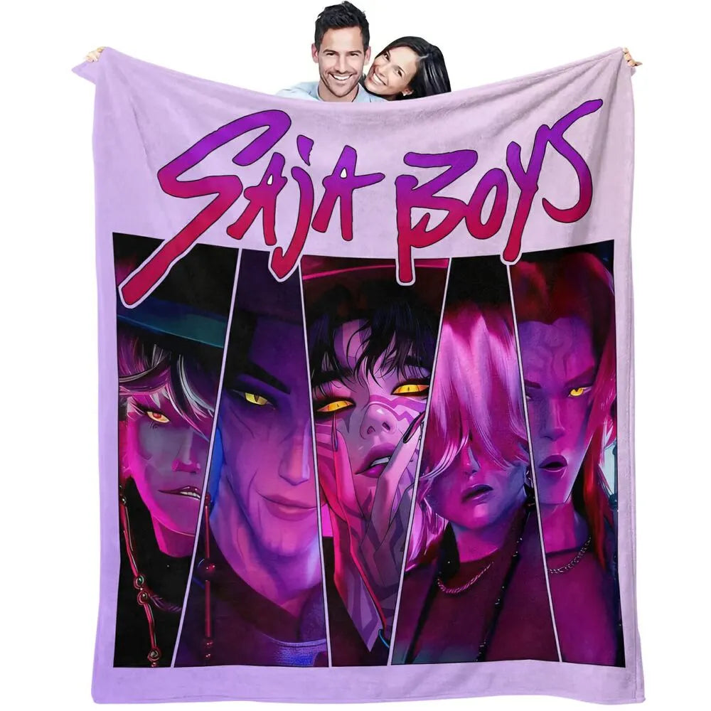 K-POP Demon Hunters Saja Boys Graphic Multipurpose Throw Blanket