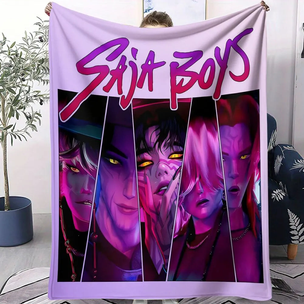 K-POP Demon Hunters Saja Boys Graphic Multipurpose Throw Blanket