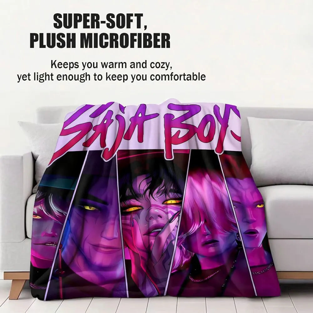 K-POP Demon Hunters Saja Boys Graphic Multipurpose Throw Blanket