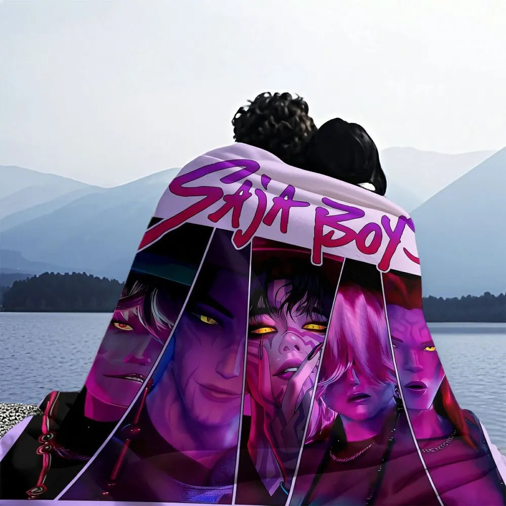 K-POP Demon Hunters Saja Boys Graphic Multipurpose Throw Blanket