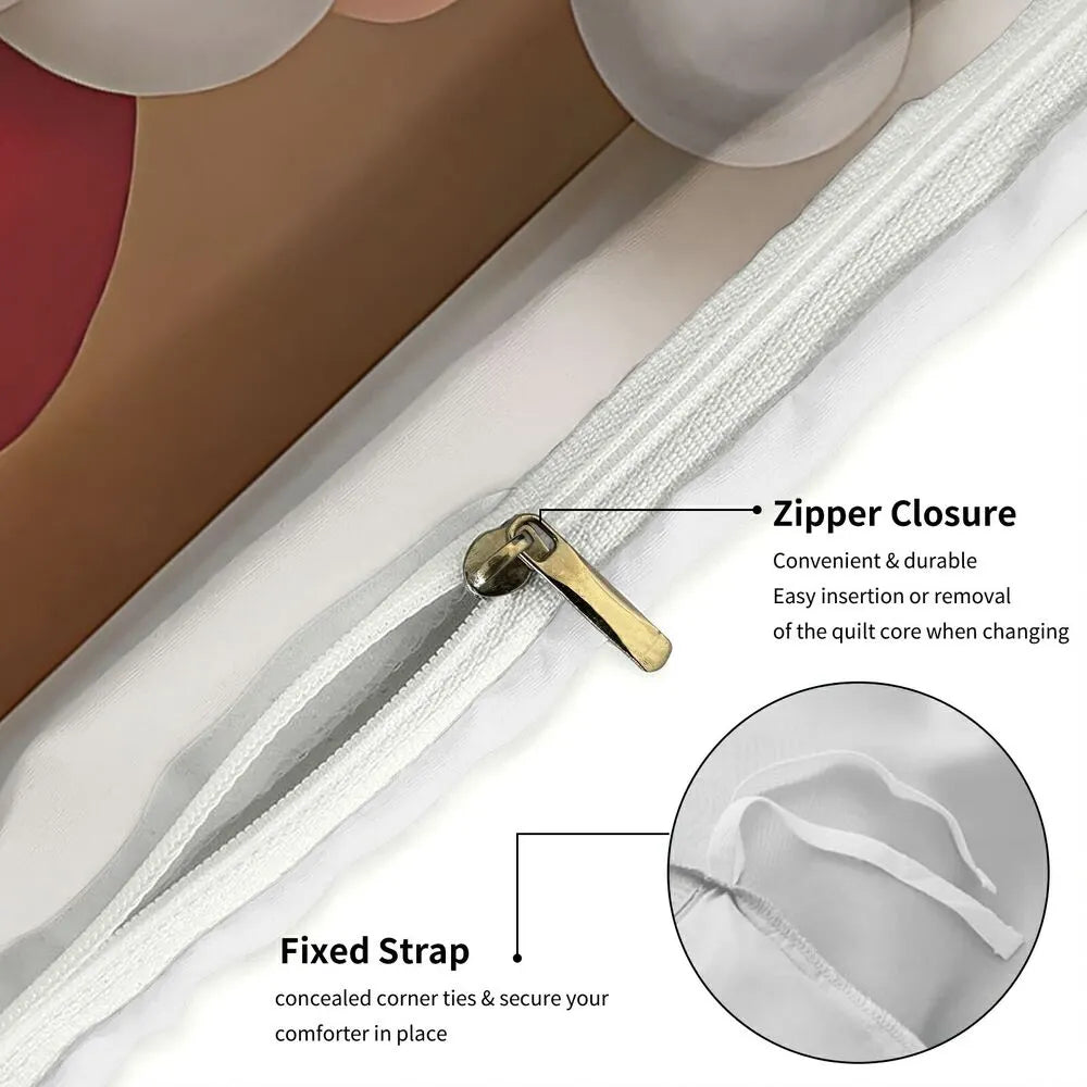 Santa Fireplace Merry Christmas Christmas Gift Duvet Cover Set Kids Bedding Set