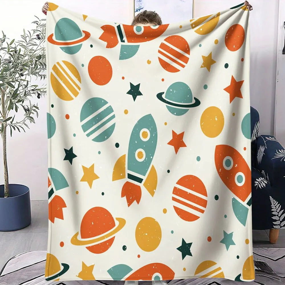 Space - Themed Multipurpose Throw Blanket