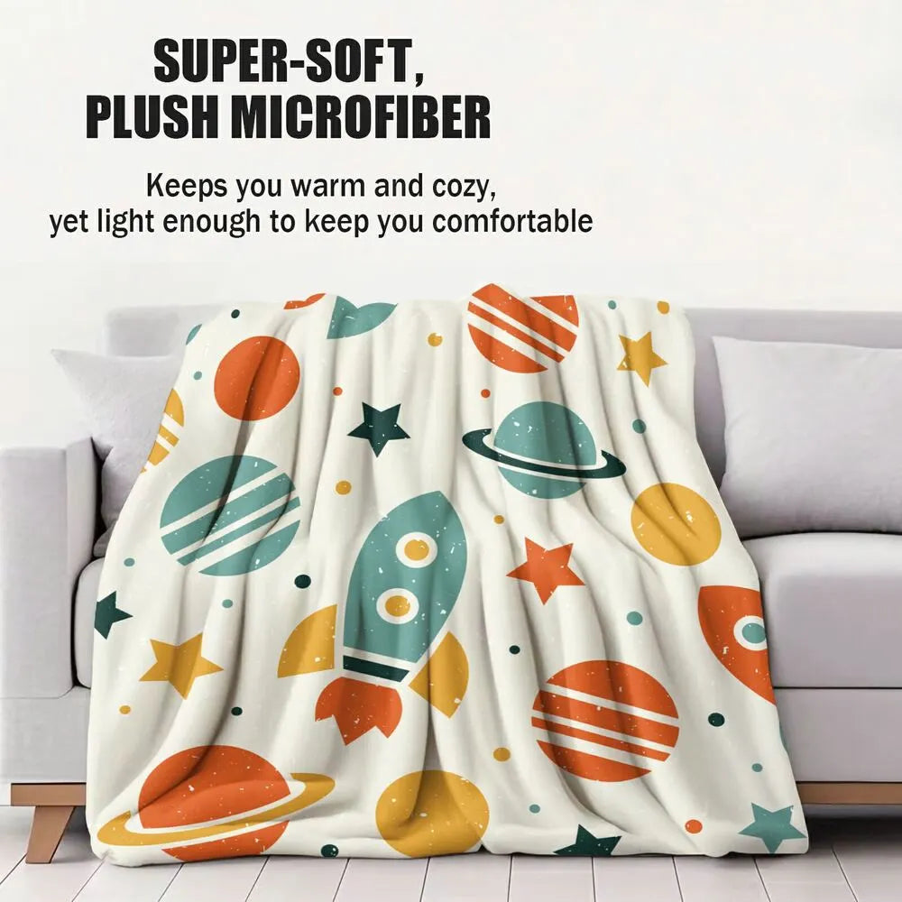 Space - Themed Multipurpose Throw Blanket