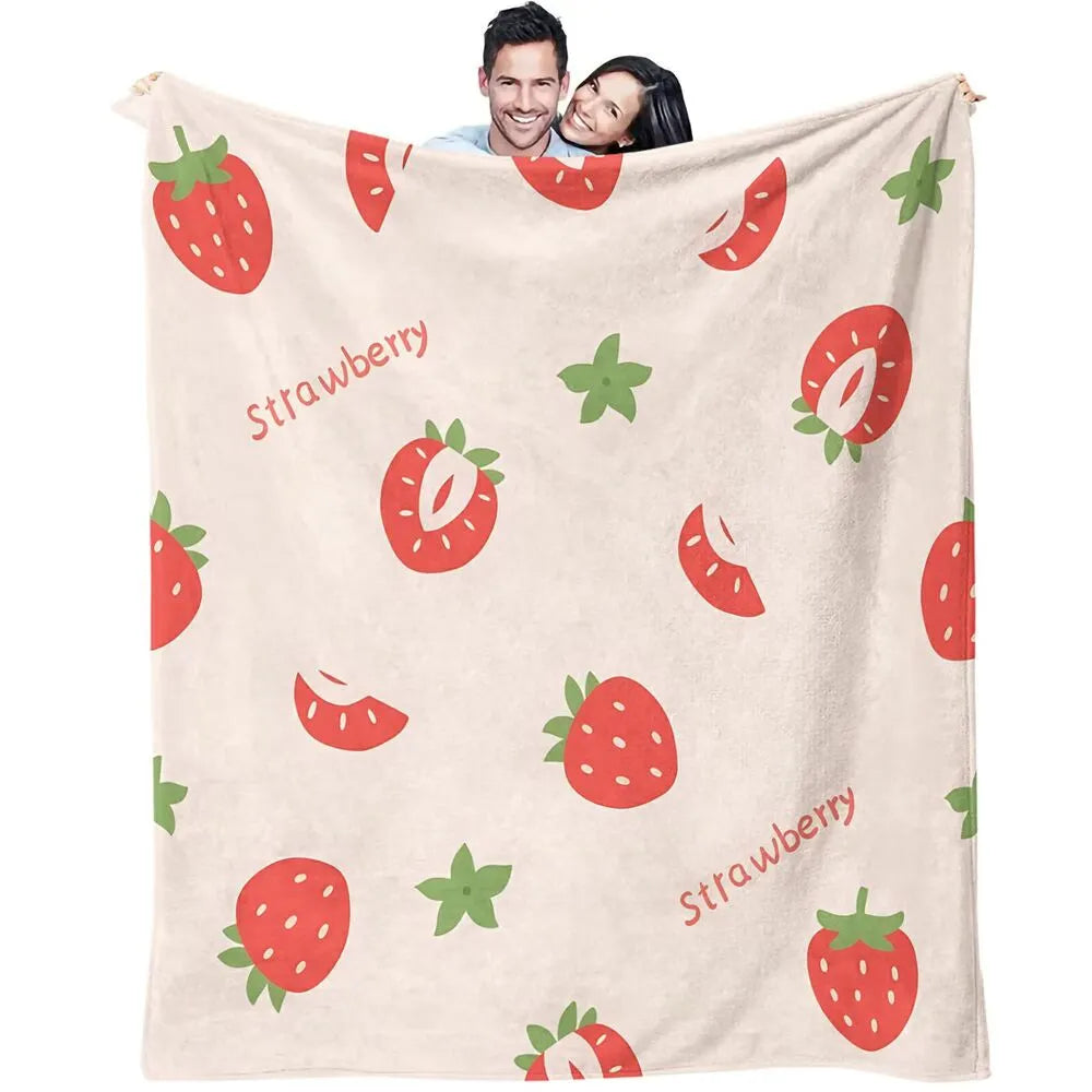 Strawberry - Themed Multipurpose Throw Blanket