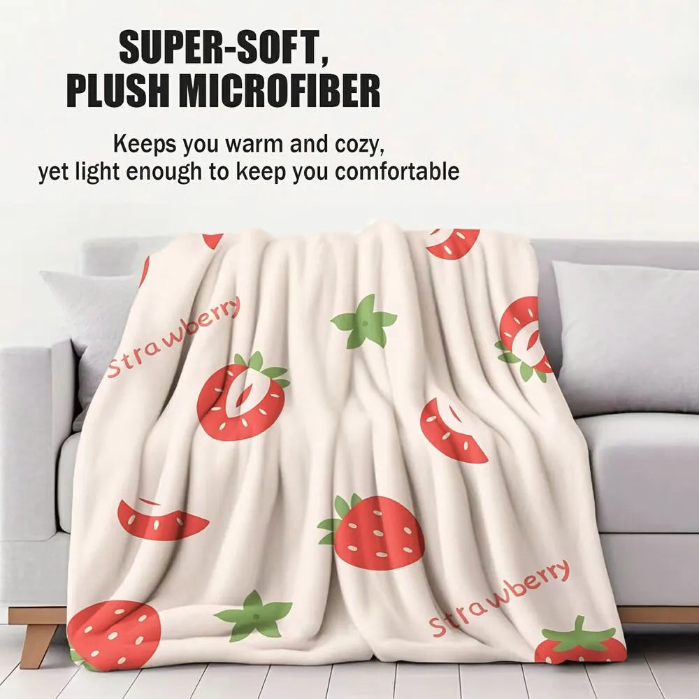 Strawberry - Themed Multipurpose Throw Blanket