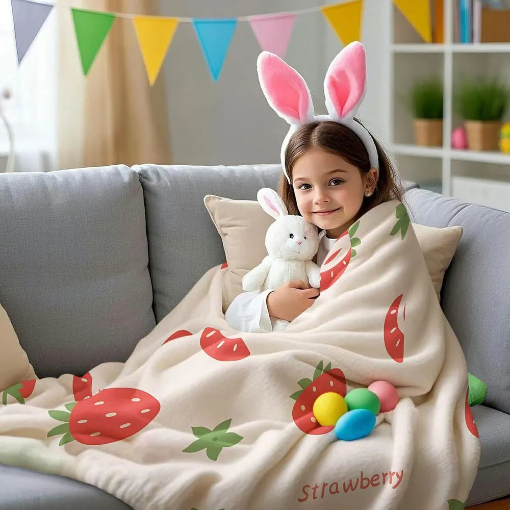 Strawberry - Themed Multipurpose Throw Blanket
