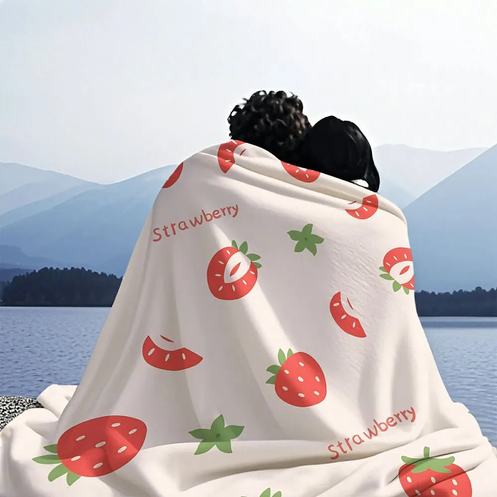 Strawberry - Themed Multipurpose Throw Blanket