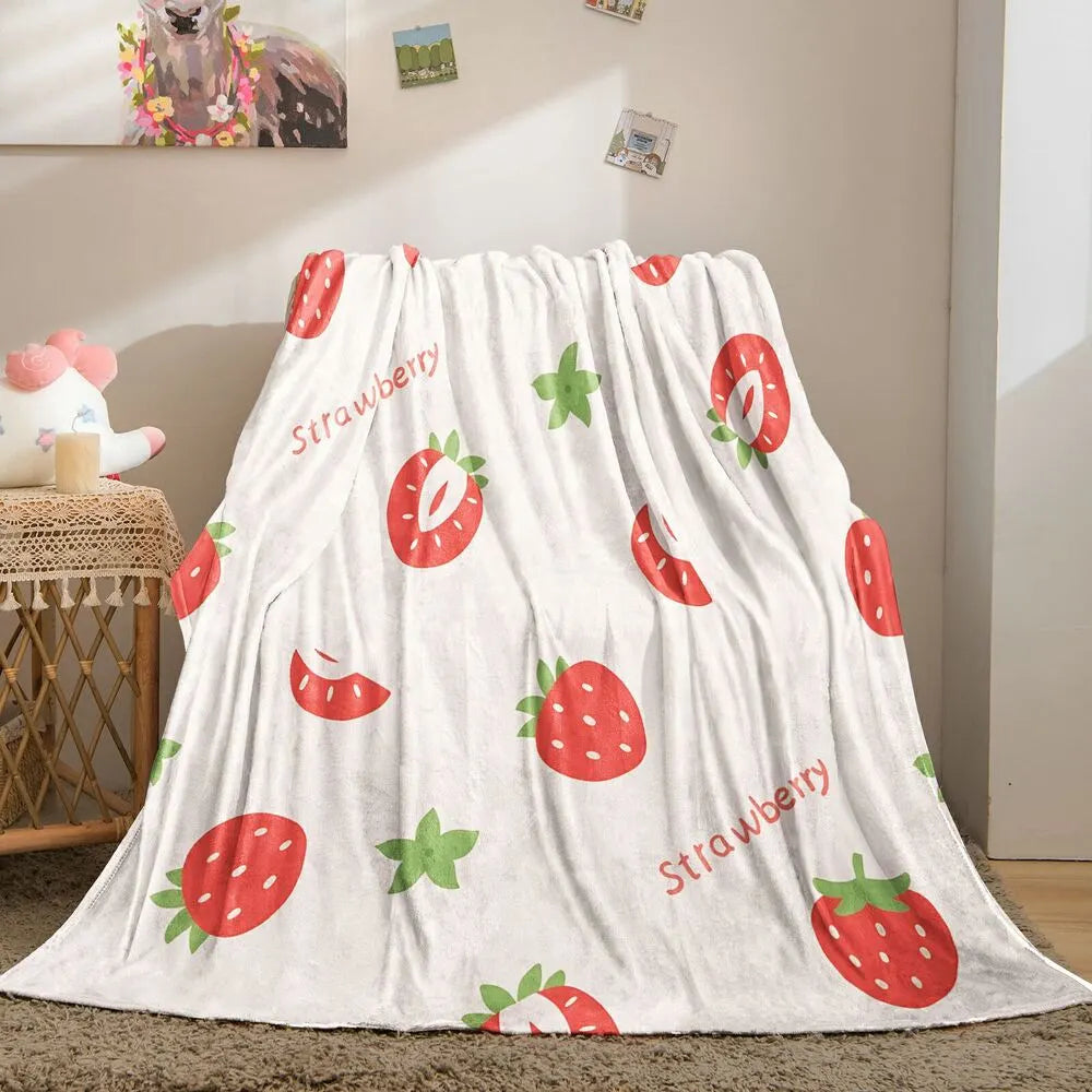Strawberry - Themed Multipurpose Throw Blanket