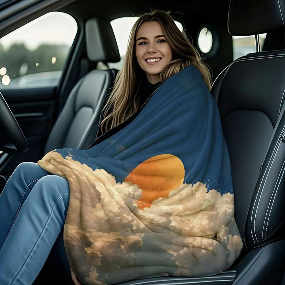 Sunset Clouds Multipurpose Throw Blanket