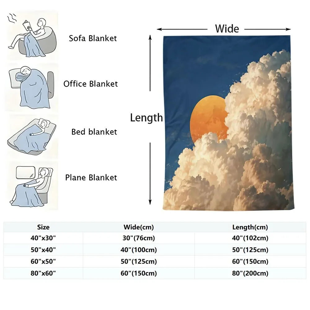 Sunset Clouds Multipurpose Throw Blanket