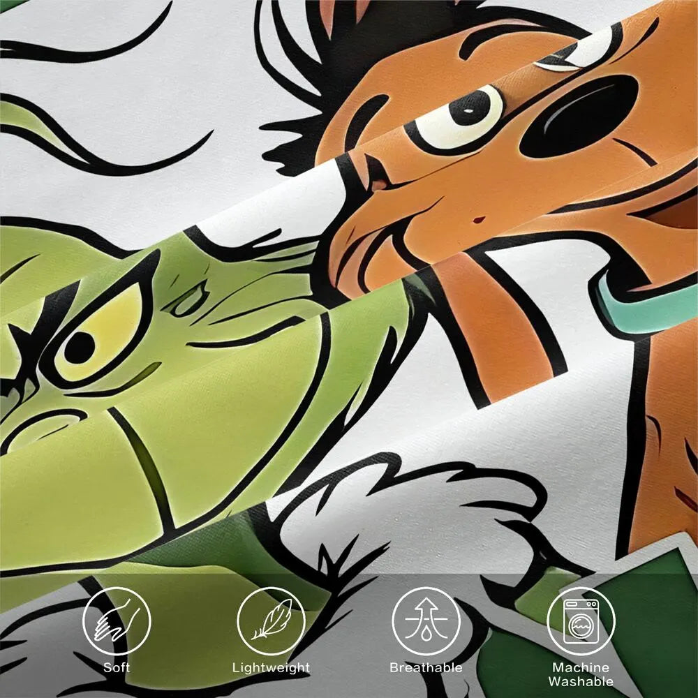 Team Grinch Christmas Gift Duvet Cover Set Kids Bedding Set