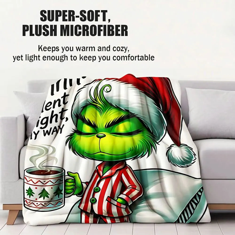 The Grinch "Silent Night, My Way" Christmas Multipurpose Throw Blanket