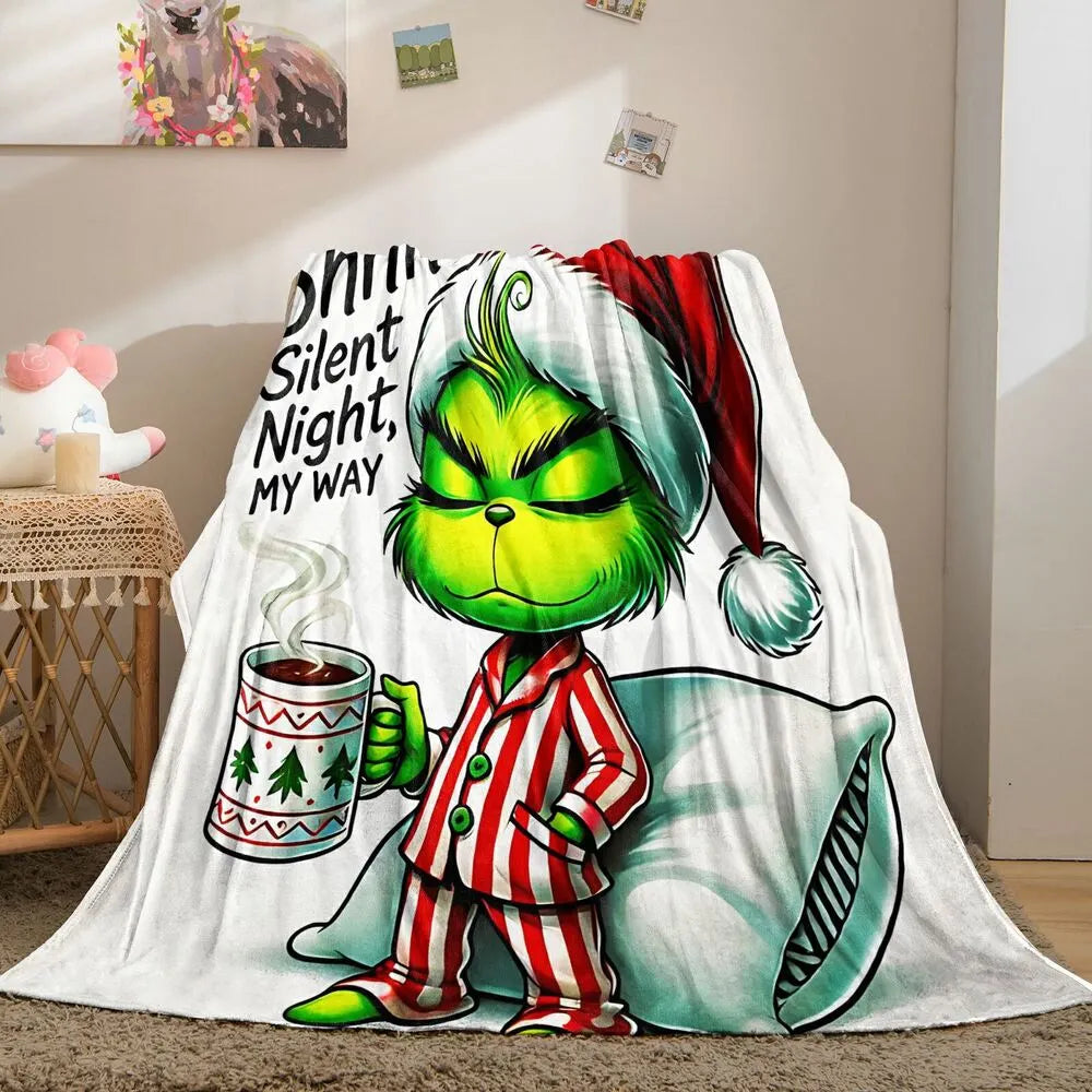 The Grinch "Silent Night, My Way" Christmas Multipurpose Throw Blanket